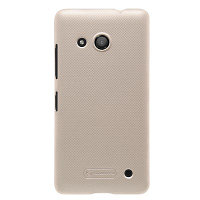 Пластиковый чехол с пленкой Nillkin Super Frosted Shield Gold для Microsoft Lumia 550