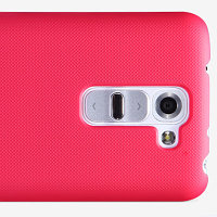 Пластиковый чехол с пленкой Nillkin Super Frosted Shield Red для LG Optimus G2 Mini D618