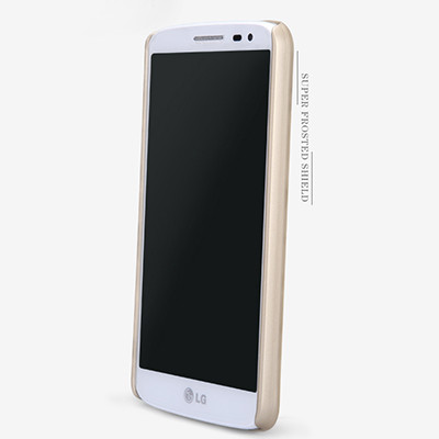 Пластиковый чехол с пленкой Nillkin Super Frosted Shield Gold для LG Optimus G2 Mini D618 - фото 1 - id-p48809629