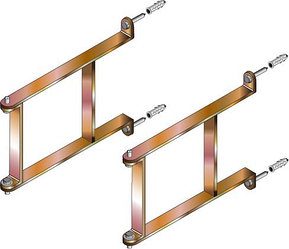 Консоли для монтажа распределителя  с дюбелями и шурупами