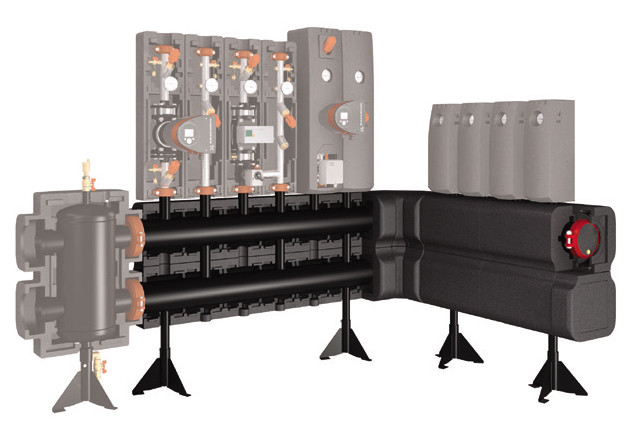 Комплект углового соединения Meibes для распледелительных коллекторов большой мощности - 2 шт. 280 кВт - фото 2 - id-p48819978