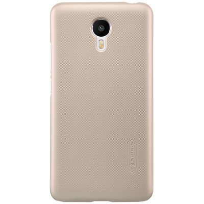 Пластиковый чехол с пленкой Nillkin Super Frosted Shield Gold для Meizu M1 Metal - фото 1 - id-p48809865