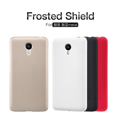 Пластиковый чехол с пленкой Nillkin Super Frosted Shield Gold для Meizu M1 Metal - фото 4 - id-p48809865