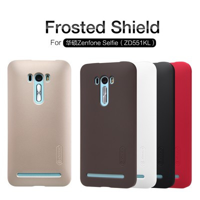 Пластиковый чехол с пленкой Nillkin Super Frosted Shield Brown для Asus Zenfone Selfie ZD551KL - фото 4 - id-p48809892