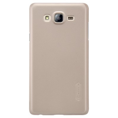 Пластиковый чехол с пленкой Nillkin Super Frosted Shield Gold для Samsung Galaxy On7 - фото 1 - id-p48809904