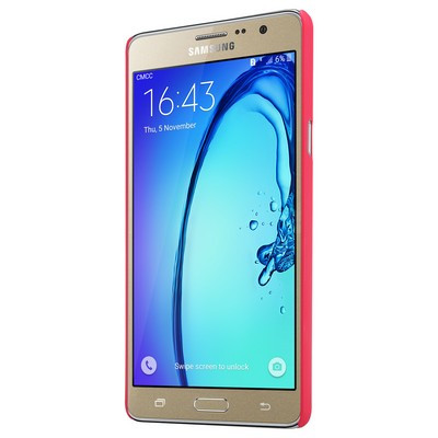 Пластиковый чехол с пленкой Nillkin Super Frosted Shield Red для Samsung Galaxy On7 - фото 2 - id-p48809903