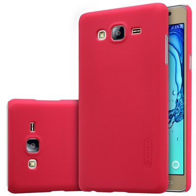 Пластиковый чехол с пленкой Nillkin Super Frosted Shield Red для Samsung Galaxy On7 - фото 3 - id-p48809903