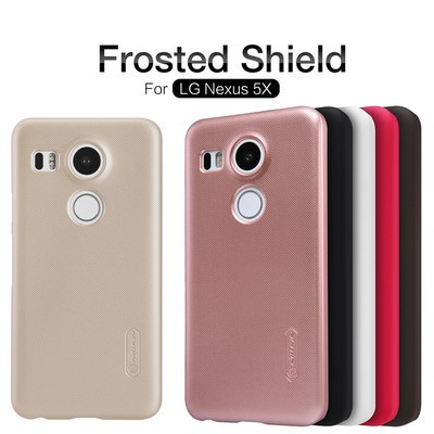 Пластиковый чехол с пленкой Nillkin Super Frosted Shield Gold для LG Nexus 5X - фото 4 - id-p48809929