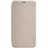 Полиуретановый чехол Nillkin Sparkle Leather Case Gold для Meizu M1 Metal