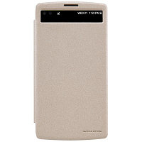 Полиуретановый чехол Nillkin Sparkle Leather Case Gold для LG V10