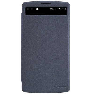 Полиуретановый чехол Nillkin Sparkle Leather Case Black для LG V10 - фото 1 - id-p48809994