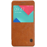 Кожаный чехол Nillkin Qin Leather Case Brown для Samsung A710F Galaxy A7 (2016)