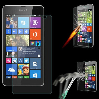 Противоударное защитное стекло Ainy Tempered Glass Protector 0.3mm для Microsoft Lumia 550 - фото 2 - id-p48810188