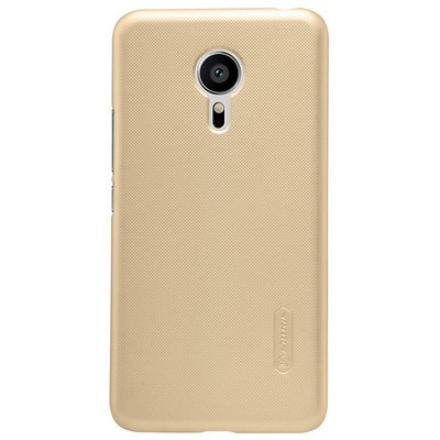 Пластиковый чехол с пленкой Nillkin Super Frosted Shield Gold для Meizu Pro 5 - фото 1 - id-p48810281