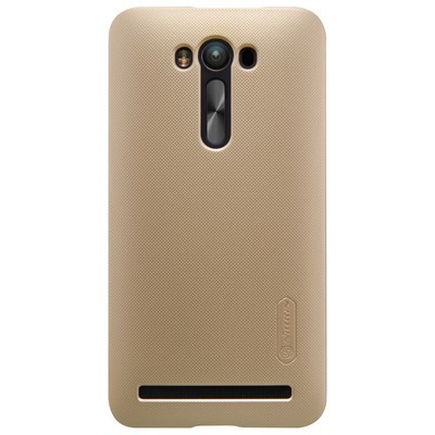 Пластиковый чехол с пленкой Nillkin Super Frosted Shield Gold для Asus Zenfone 2 Laser ZE550KL - фото 1 - id-p48810313