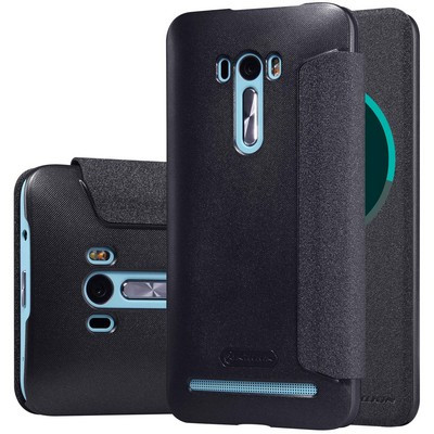Полиуретановый чехол Nillkin Sparkle Leather Case Black для Asus Zenfone Selfie ZD551KL - фото 3 - id-p48810376