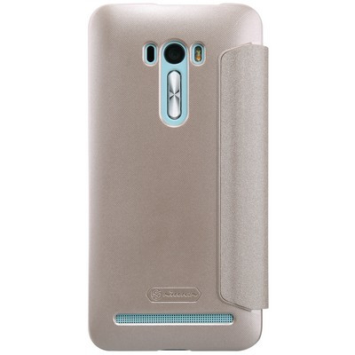 Полиуретановый чехол Nillkin Sparkle Leather Case Gold для Asus Zenfone Selfie ZD551KL - фото 2 - id-p48810375