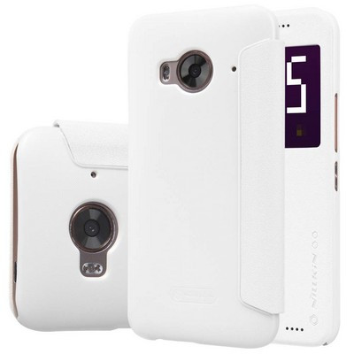 Полиуретановый чехол Nillkin Sparkle Leather Case White для HTC One M9e/ One Me - фото 3 - id-p48810399