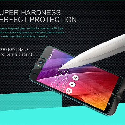 Противоударное защитное стекло Ainy Tempered Glass Protector 0.3mm для Asus Zenfone Selfie ZD551KL - фото 2 - id-p48810434