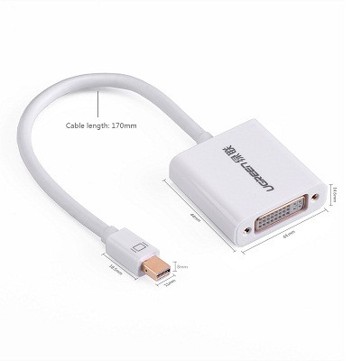 Переходник-конвертер мультимедиа Ugreen Mini Display Port to DVI Adapter для Apple - фото 4 - id-p48810451