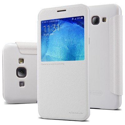 Полиуретановый чехол Nillkin Sparkle Leather Case White для Samsung Galaxy A8 - фото 3 - id-p48810680