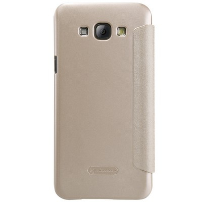 Полиуретановый чехол Nillkin Sparkle Leather Case Gold для Samsung Galaxy A8 - фото 2 - id-p48810681