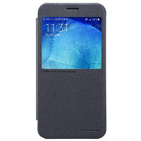 Полиуретановый чехол Nillkin Sparkle Leather Case Black для Samsung Galaxy A8