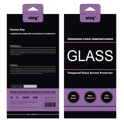 Противоударное защитное стекло универсальное Ainy Tempered Glass Protector 5.5 дюйма - фото 1 - id-p48810695