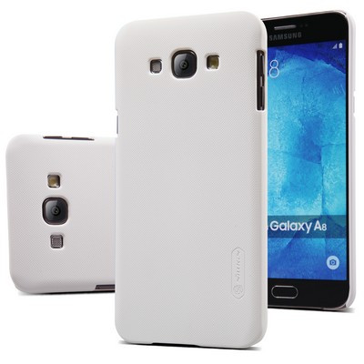 Пластиковый чехол с пленкой Nillkin Super Frosted Shield White для Samsung Galaxy A8 - фото 3 - id-p48810728