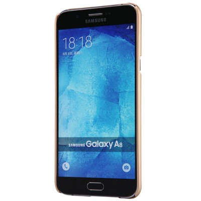 Пластиковый чехол с пленкой Nillkin Super Frosted Shield Gold для Samsung Galaxy A8 - фото 2 - id-p48810729