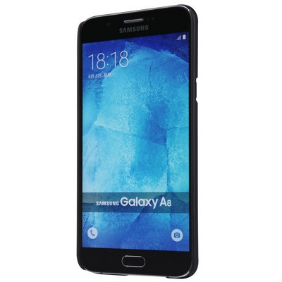 Пластиковый чехол с пленкой Nillkin Super Frosted Shield Black для Samsung Galaxy A8 - фото 2 - id-p48810730