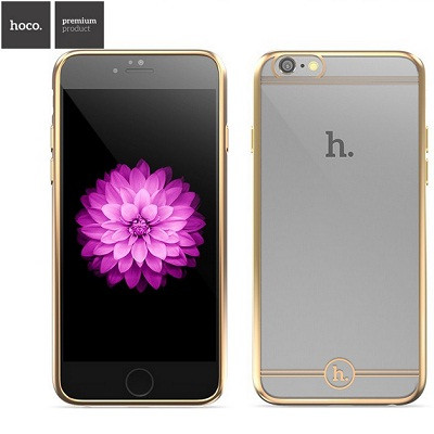 Силиконовый чехол HOCO Black Series Gold для Apple iPhone 6/6s - фото 1 - id-p48810766