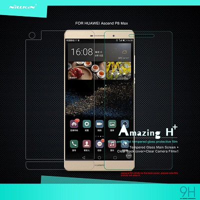Противоударное защитное стекло с пленкой на заднюю часть Nillkin Amazing H для Huawei Ascend P8 Max - фото 1 - id-p48810782