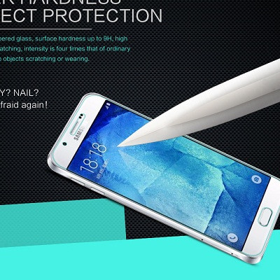 Противоударное защитное стекло Ainy Tempered Glass Protector 0.33mm для Samsung Galaxy A8 - фото 2 - id-p48810854