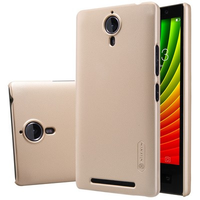 Пластиковый чехол с пленкой Nillkin Super Frosted Shield Gold для Lenovo P90 - фото 3 - id-p48810985