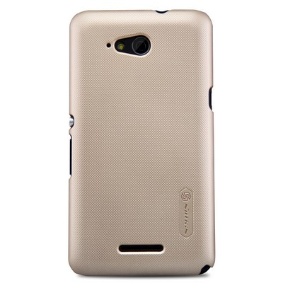 Пластиковый чехол с пленкой Nillkin Super Frosted Shield Gold для Sony Xperia E4G - фото 1 - id-p48810994