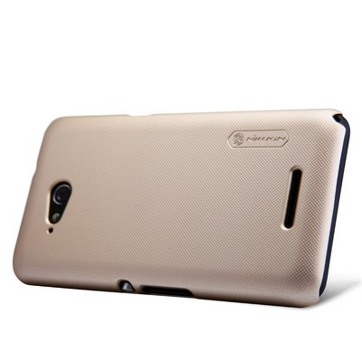 Пластиковый чехол с пленкой Nillkin Super Frosted Shield Gold для Sony Xperia E4G - фото 3 - id-p48810994