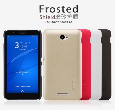 Пластиковый чехол с пленкой Nillkin Super Frosted Shield Red для Sony Xperia E4 - фото 4 - id-p48810998