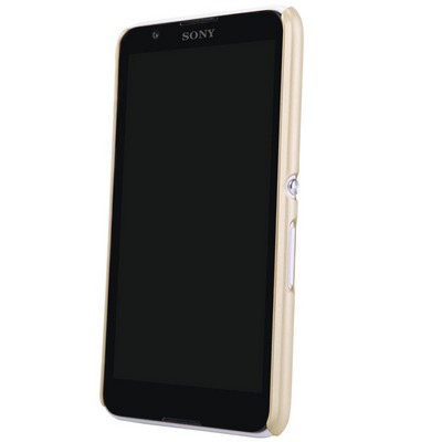 Пластиковый чехол с пленкой Nillkin Super Frosted Shield Gold для Sony Xperia E4 - фото 2 - id-p48810999