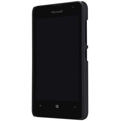 Пластиковый чехол с пленкой Nillkin Super Frosted Shield Black для Microsoft Lumia 430 - фото 2 - id-p48811016