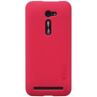 Пластиковый чехол с пленкой Nillkin Super Frosted Shield Red для Asus ZenFone 2 ZE500CL