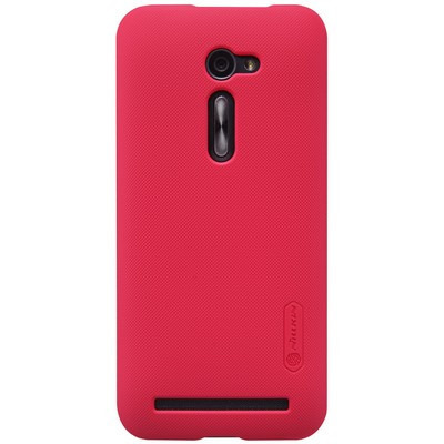 Пластиковый чехол с пленкой Nillkin Super Frosted Shield Red для Asus ZenFone 2 ZE500CL - фото 1 - id-p48811021