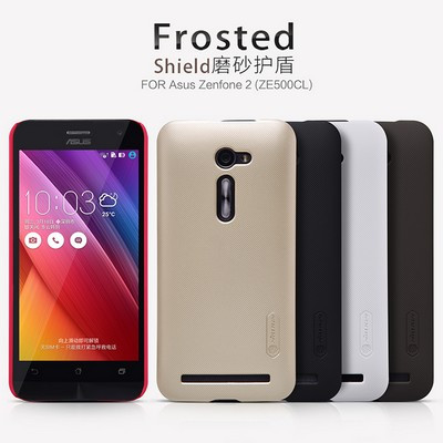 Пластиковый чехол с пленкой Nillkin Super Frosted Shield Black для Asus ZenFone 2 ZE500CL - фото 4 - id-p48811023