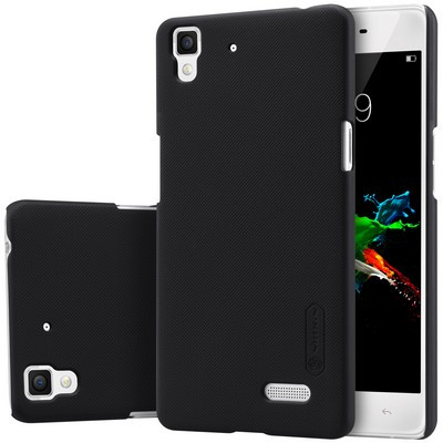 Пластиковый чехол с пленкой Nillkin Super Frosted Shield Black для OPPO R7 - фото 3 - id-p48811052