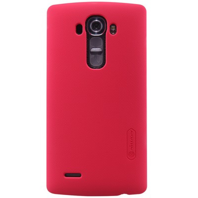 Пластиковый чехол с пленкой Nillkin Super Frosted Shield Red для LG G4 - фото 1 - id-p48811060