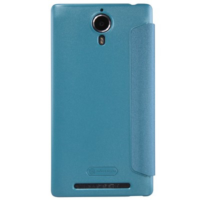 Полиуретановый чехол Nillkin Sparkle Leather Case Blue для Lenovo P90 - фото 2 - id-p48811104
