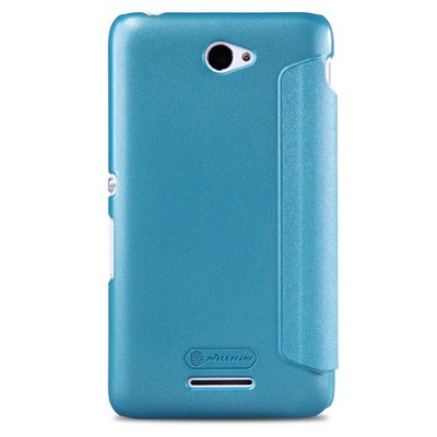 Полиуретановый чехол Nillkin Sparkle Leather Case Blue для Sony Xperia E4 - фото 2 - id-p48811124