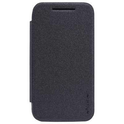 Полиуретановый чехол Nillkin Sparkle Leather Case Black для Motorola Moto E2/ XT1505 - фото 1 - id-p48811130