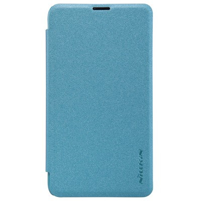 Полиуретановый чехол Nillkin Sparkle Leather Case Blue для Microsoft Lumia 430 - фото 1 - id-p48811140