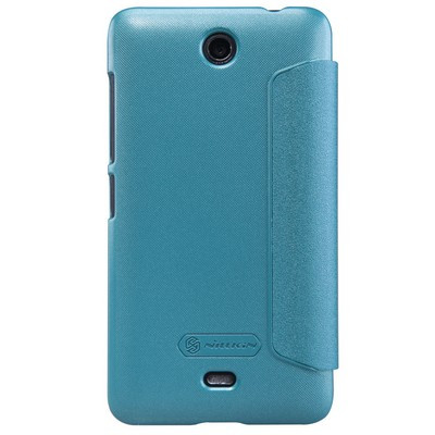Полиуретановый чехол Nillkin Sparkle Leather Case Blue для Microsoft Lumia 430 - фото 2 - id-p48811140